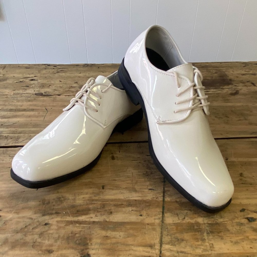 Men's NEW Ivory Square Toe Shoes Size 12 - Easter Spring Church